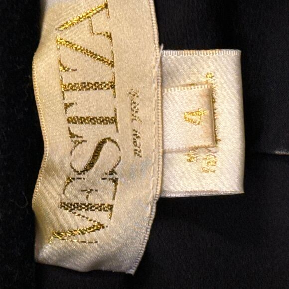 Mestiza Womens Black Satin Lapel Embroidered Formal Blazer size 4 - Picture 3 of 7